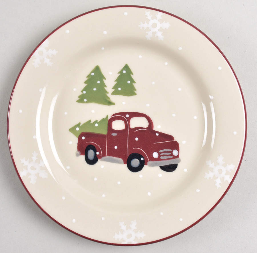 Red Truck Dessert/Pie Plate by Hartstone-1