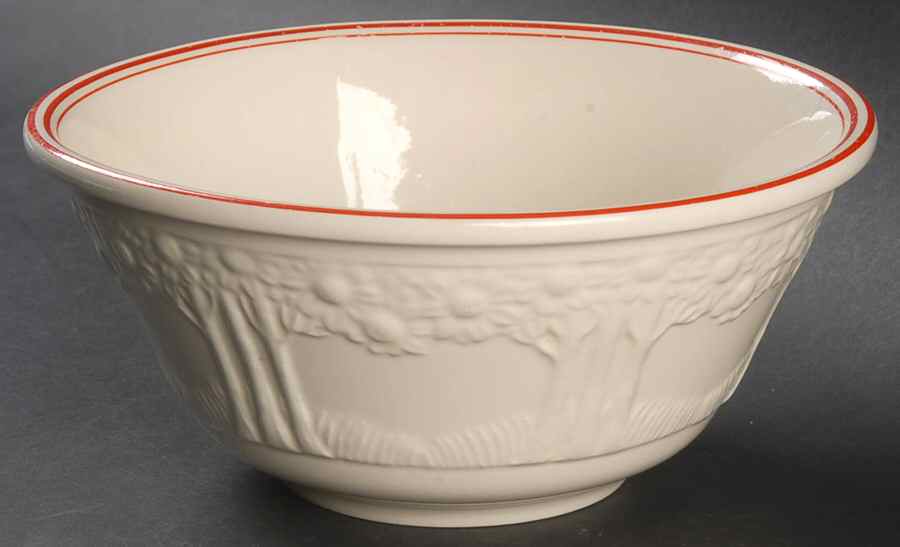 Appletree Red Bands 8" Mixing Bowl by Homer Laughlin -1