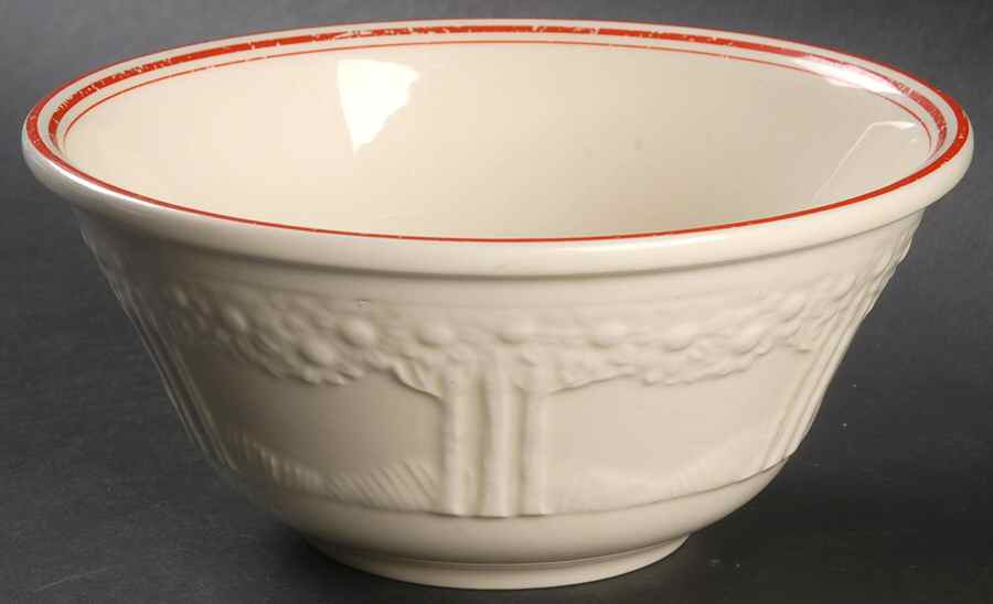 Appletree Red Bands 7" Mixing Bowl by Homer Laughlin -1