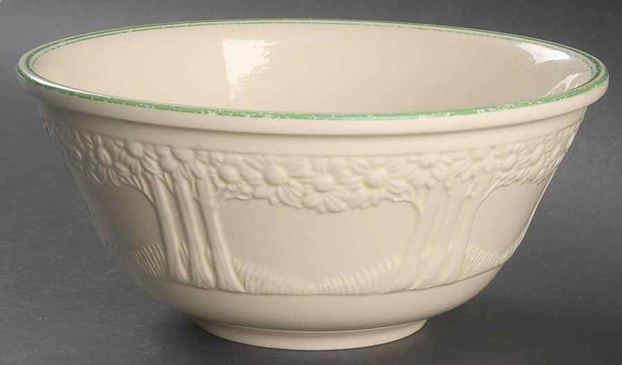 Appletree Green Bands 9" Mixing Bowl by Homer Laughlin -1