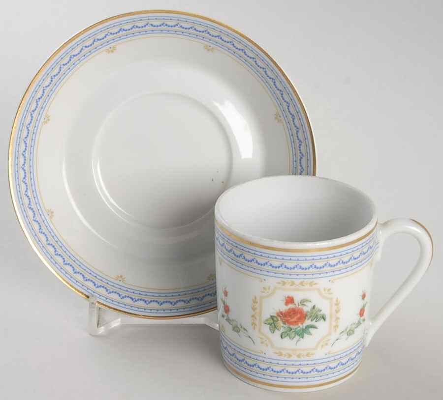 Empress Josephine Demitasse Collection Flat Demitasse Cup & Saucer Set by Haviland-1