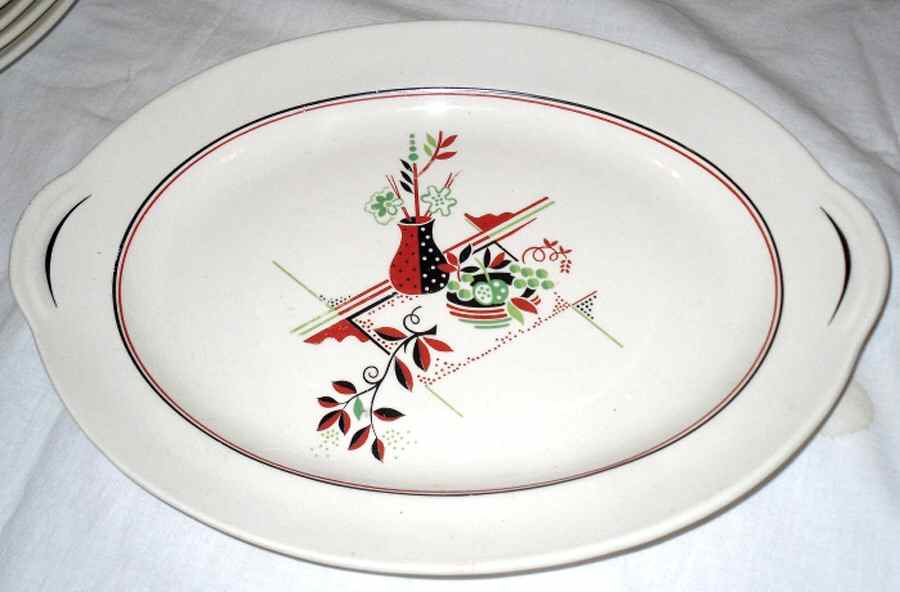 HAR183 12" Oval Serving Platter by Harker-1