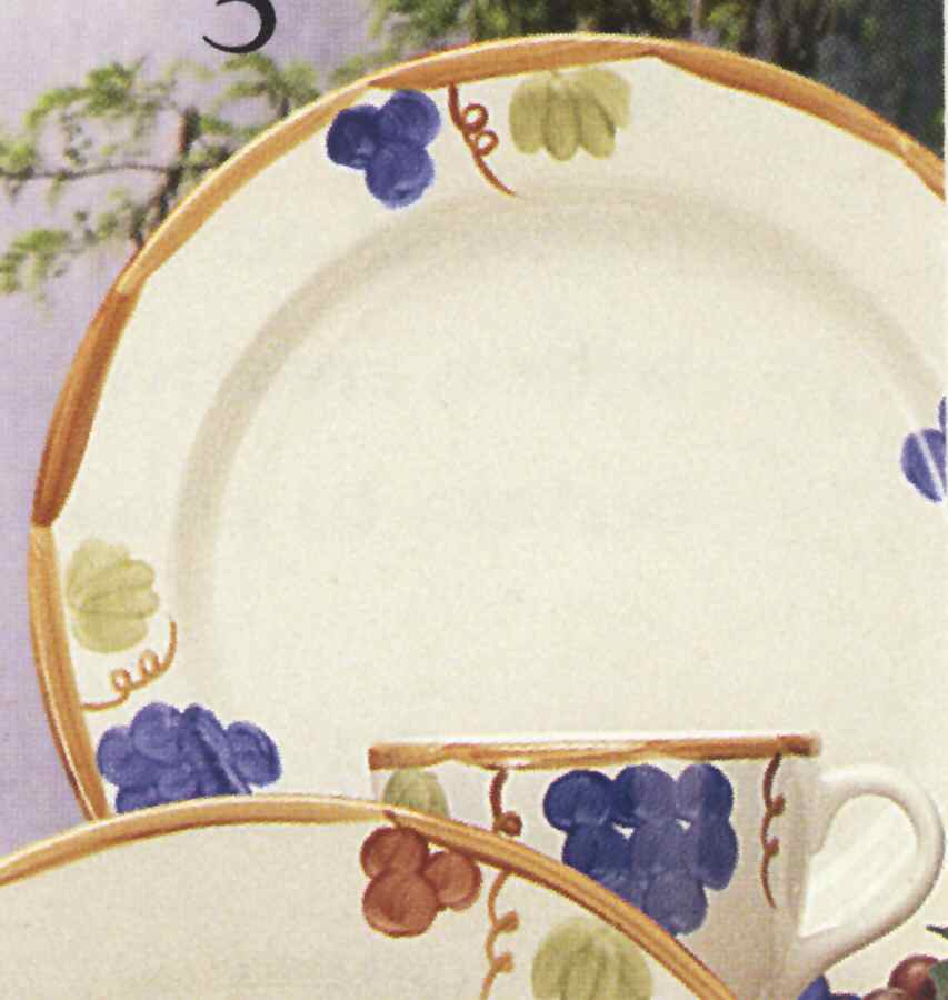 Vintage Blue Dinner Plate by HF Coors-1