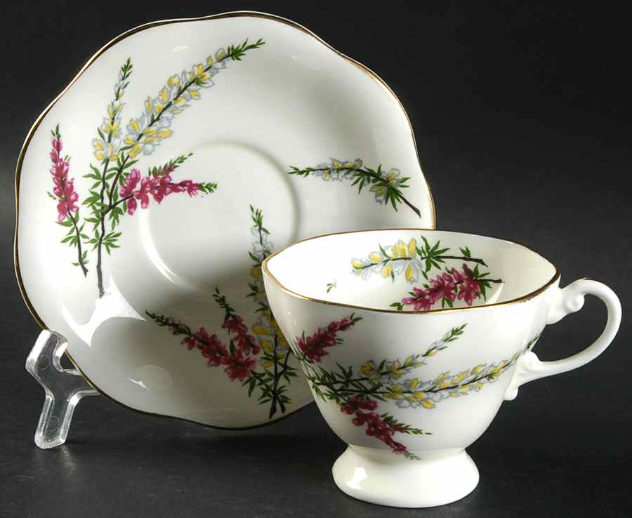 5614 Footed Cup & Saucer Set by Heathcote-1