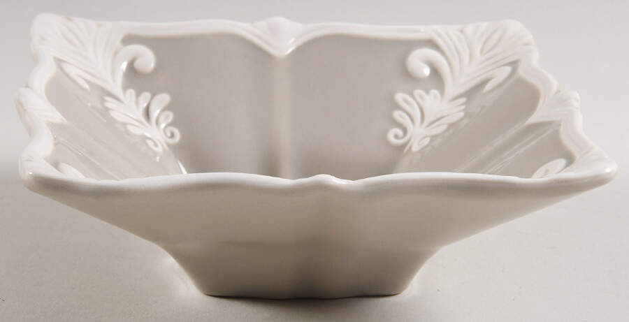 Baroque Square (Taupe) Soup/Cereal Bowl by Horchow-1