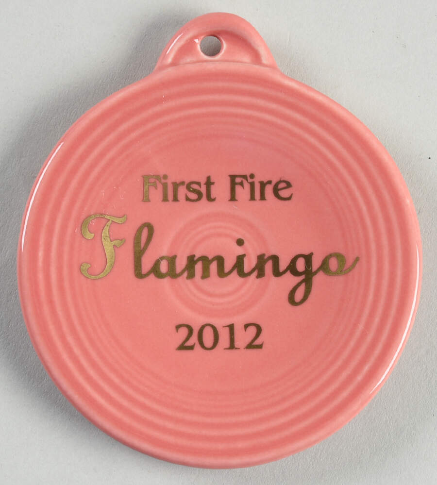 Fiesta Flamingo (Intro 2012) 2012 First Fire Ornament by Homer Laughlin -1