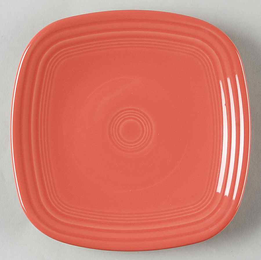 Fiesta Flamingo (Intro 2012) Square Salad Plate by Homer Laughlin -1