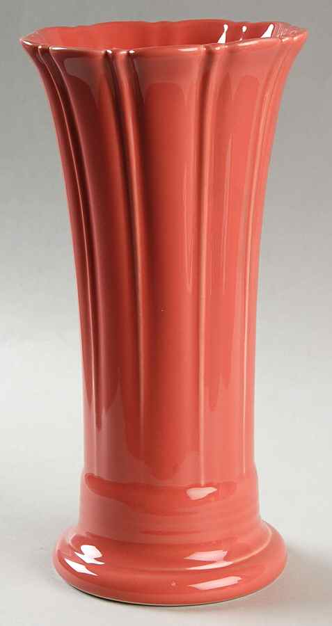 Fiesta Flamingo (Intro 2012) 9" Flared Vase by Homer Laughlin -1