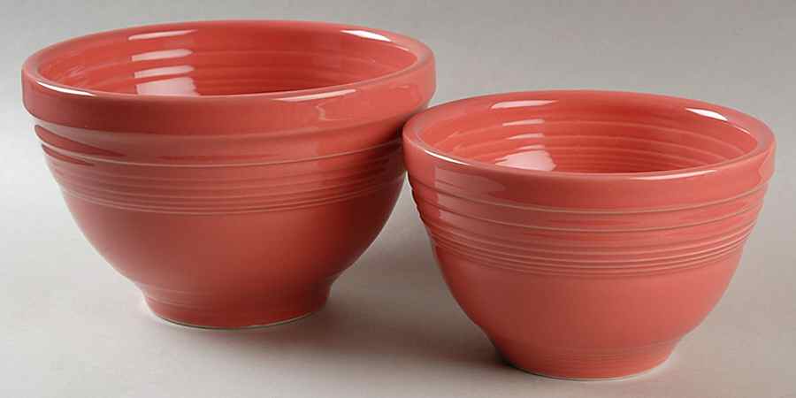 Fiesta Flamingo (Intro 2012) 2 Piece Prep Bowl Set (PREB6, PREB7) by Homer Laughlin -1