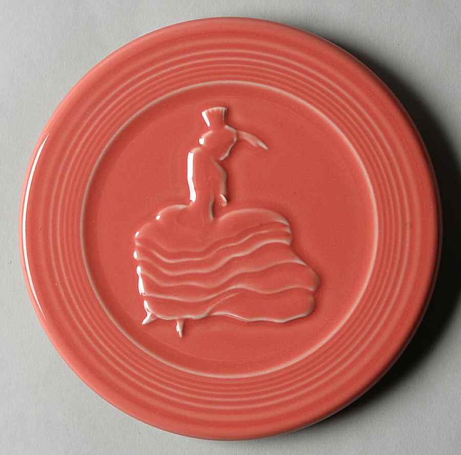 Fiesta Flamingo (Intro 2012) Trivet by Homer Laughlin -1