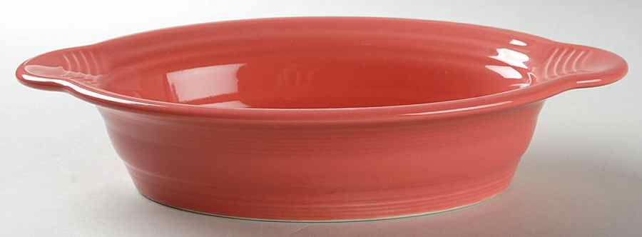 Fiesta Flamingo (Intro 2012) 11" Oval Baker by Homer Laughlin -1