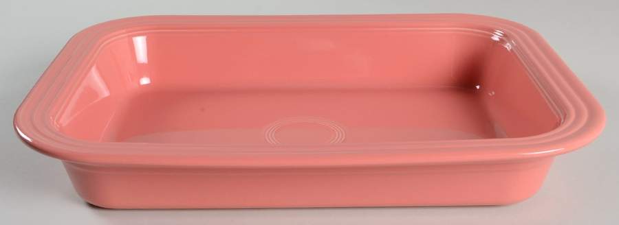 Fiesta Flamingo (Intro 2012) 14" Rectangular Baker by Homer Laughlin -1