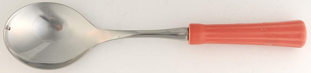 Fiesta Flamingo (Intro 2012) Serving Spoon with Stainless Bowl by Homer Laughlin -1