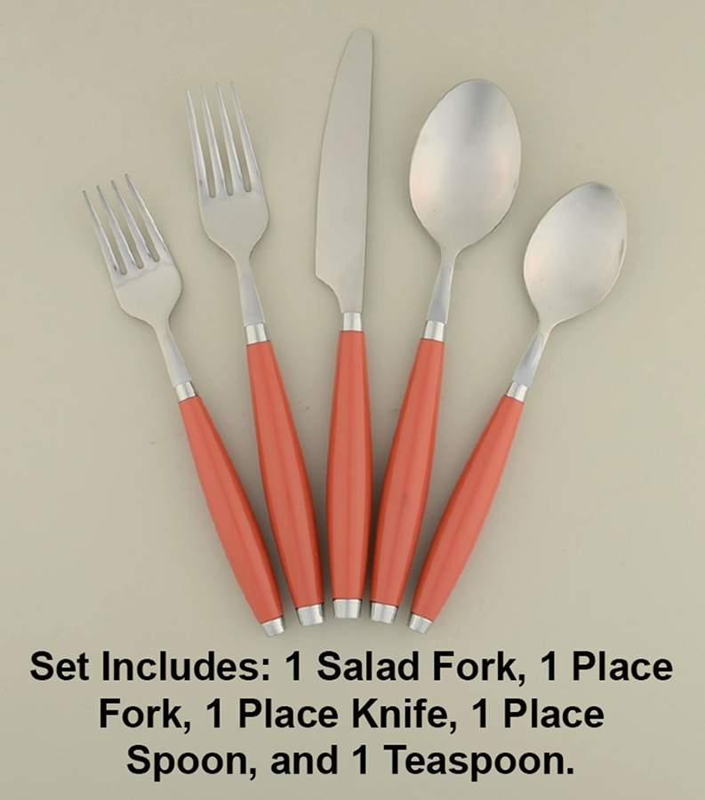 Fiesta Flamingo (Intro 2012) (5 Pc) Flatware Set by Homer Laughlin -1