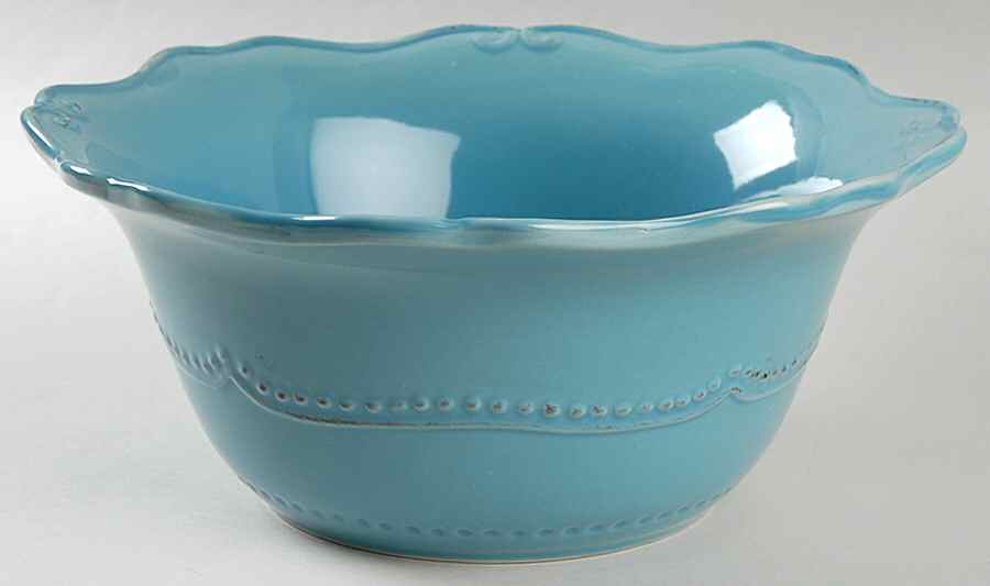 Capri Aqua 9" Round Serving Bowl by Home Accents-1