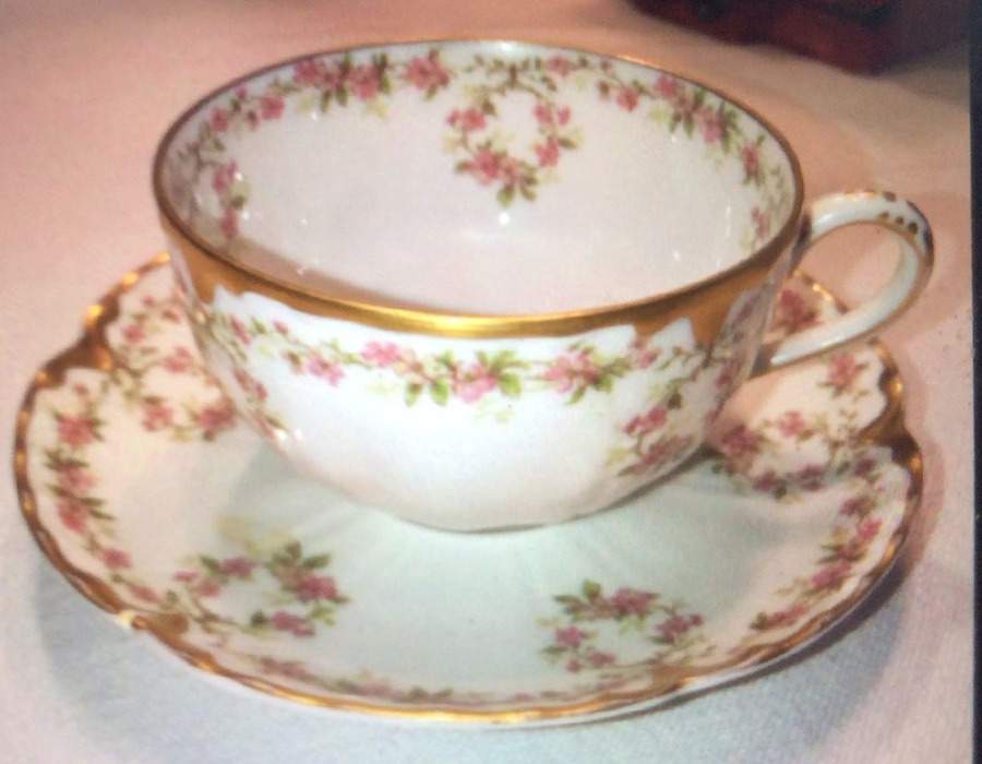 Schleiger 1142-2 Flat Cup & Saucer Set by Haviland-1