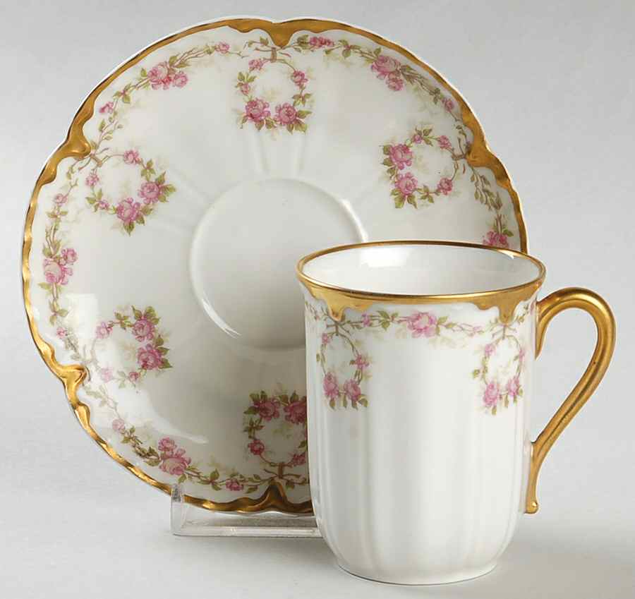 Schleiger 1142-2 Chocolate Cup & Saucer Set by Haviland-1