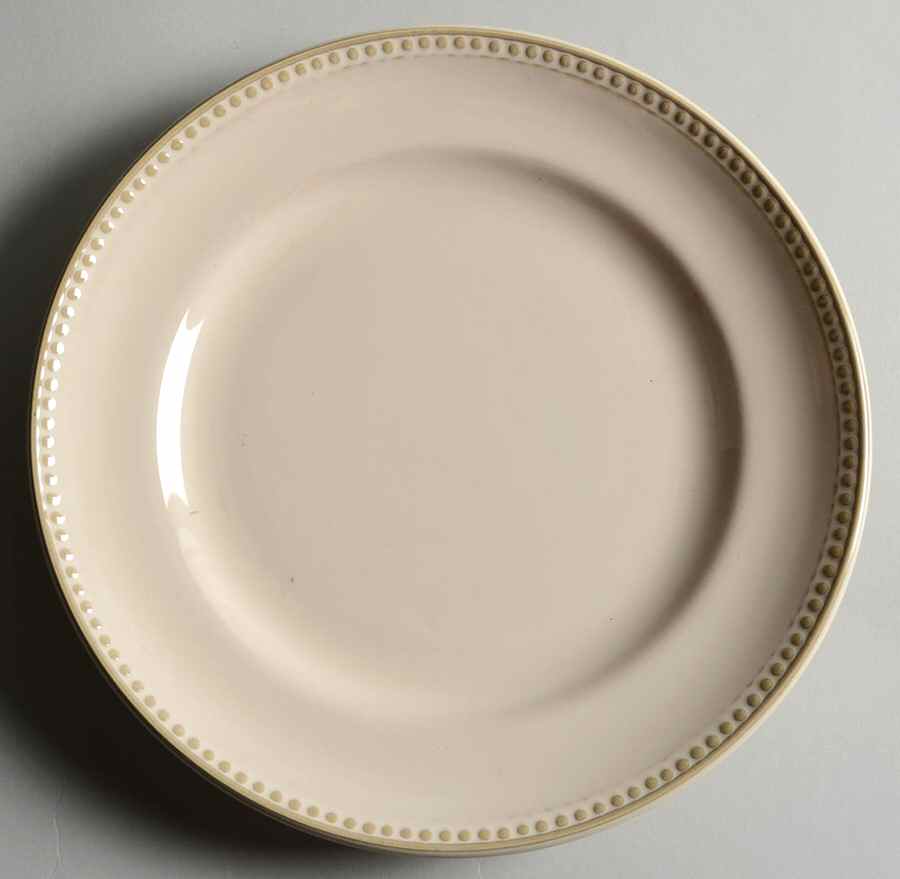 Beaded Cream Salad Plate by Home-1
