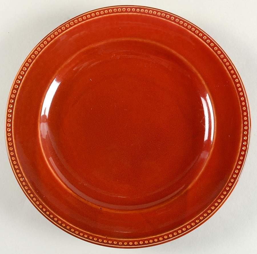 Beaded Merlot Dinner Plate by Home-1