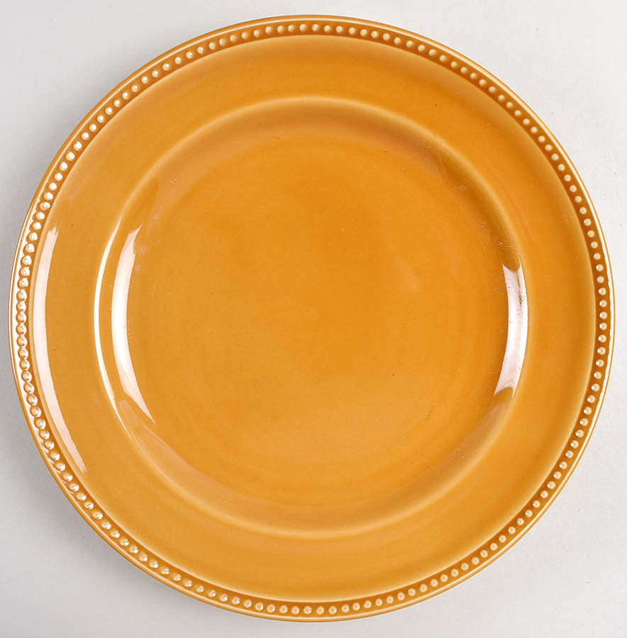 Beaded Amber Dinner Plate by Home-1