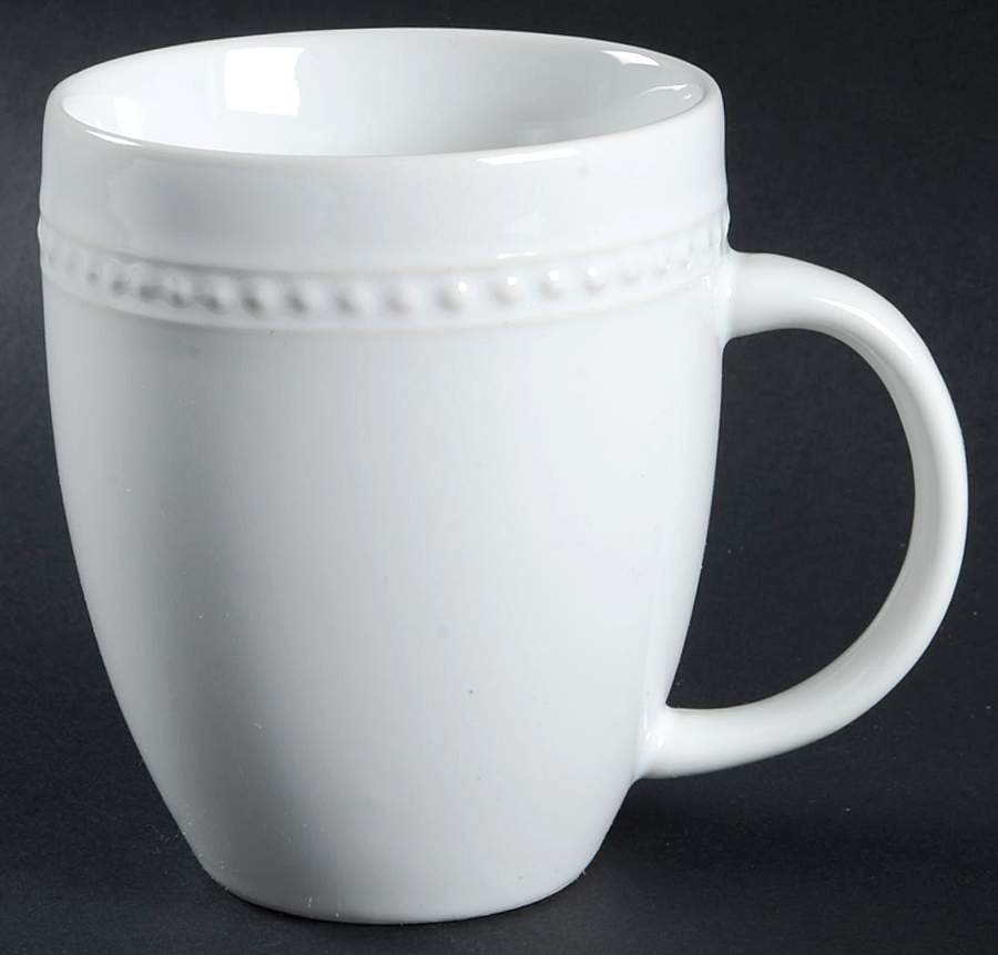 Basic White (Round Bead) Mug by Home-1