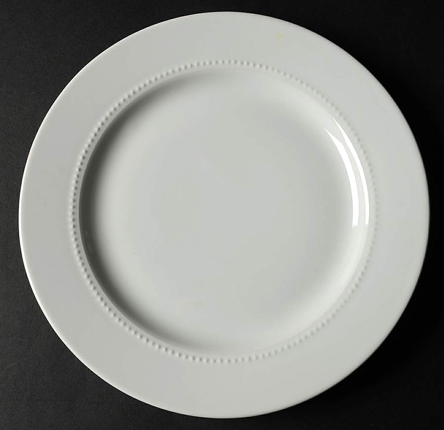Basic White (Round Bead) Dinner Plate by Home-1