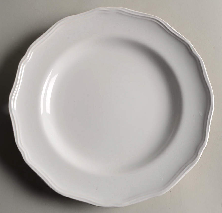 Basic White (Scalloped) Dinner Plate by Home-1