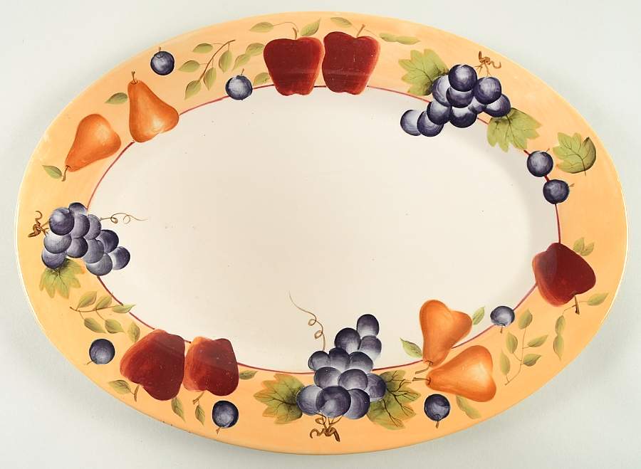 Sonoma Villa 15" Oval Serving Platter by Home Interiors-1