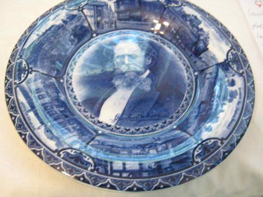 Charles Dickens Dinner Plate by Sampson Hancock & Sons-1