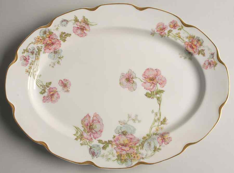 H4444 16" Oval Serving Platter by Haviland-1