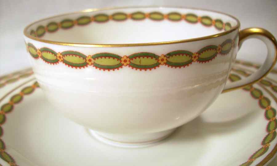 H4277 Flat Cup & Saucer Set by Haviland-1