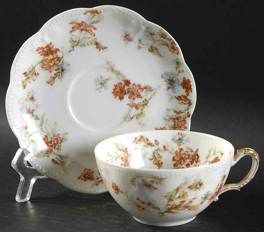 Schleiger 659-3 Flat Cup & Saucer Set by Haviland-1