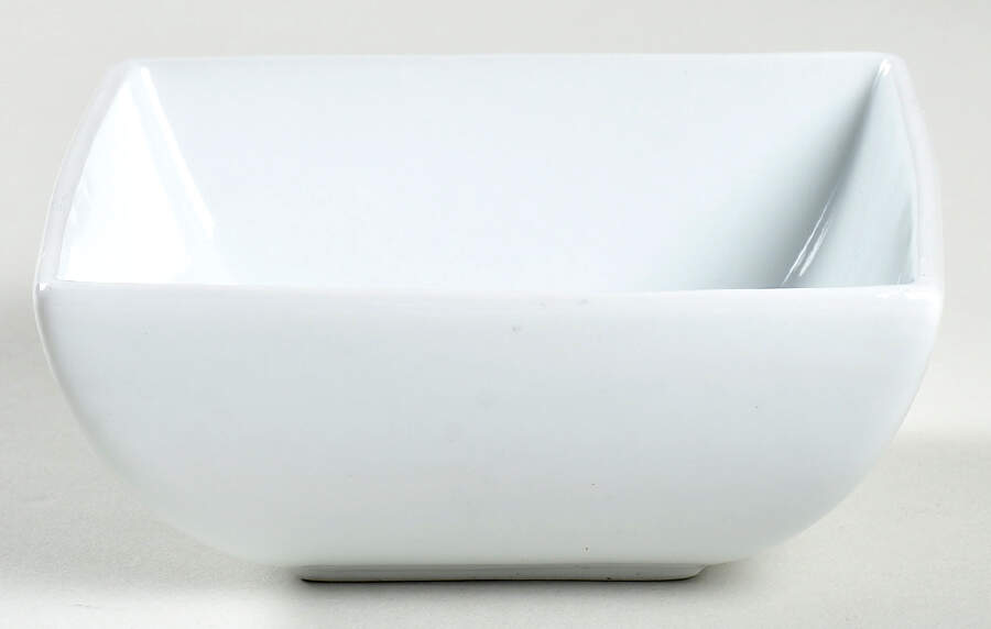 Simply White Square Fruit/Dessert (Sauce) Bowl by Home Accents-1