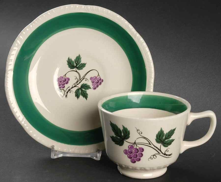 HLC3987 Footed Cup & Saucer Set by Homer Laughlin -1