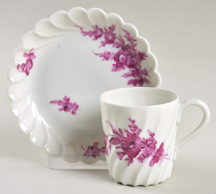 H4491 Flat Demitasse Cup & Saucer Set by Haviland-1