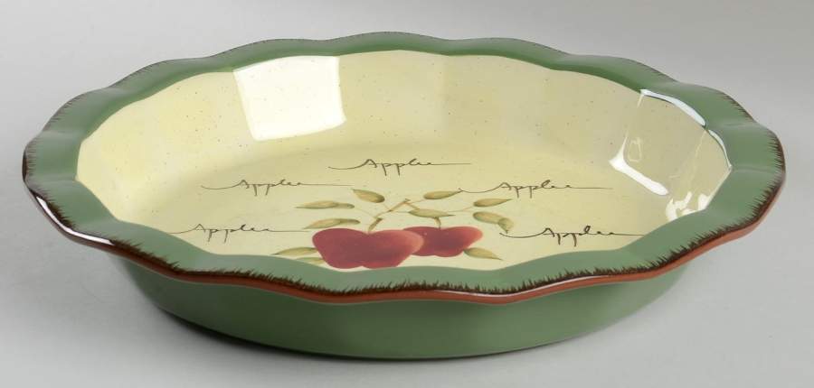 Apple Orchard Collection 12" Pie Baking Plate by Home Interiors-1