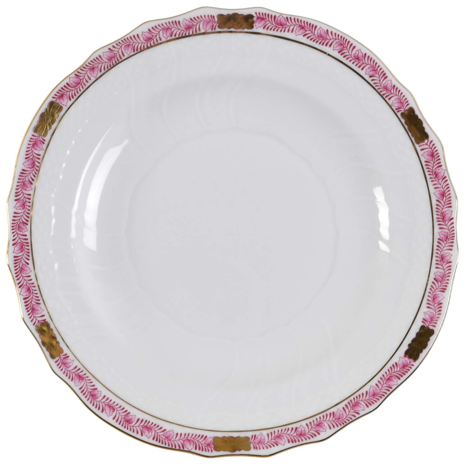 Chinese Bouquet Garland Raspberry Salad Plate by Herend-1
