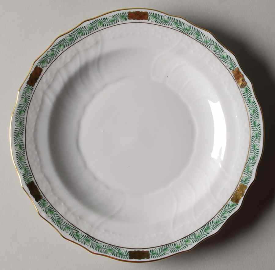Chinese Bouquet Garland Green Salad Plate by Herend-1