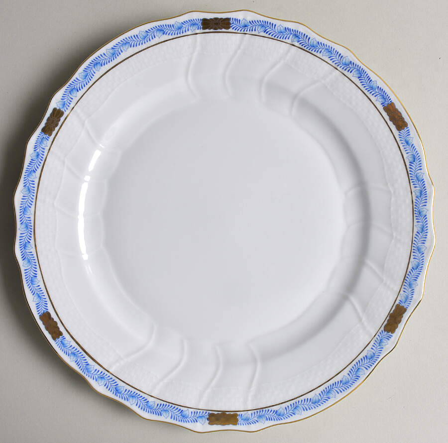 Chinese Bouquet Garland Blue Dinner Plate by Herend-1