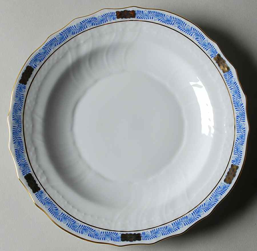 Chinese Bouquet Garland Blue Salad Plate by Herend-1