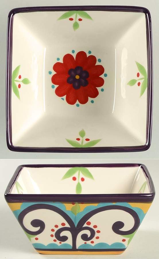 Bella Square Soup/Cereal Bowl by Home Accents-1