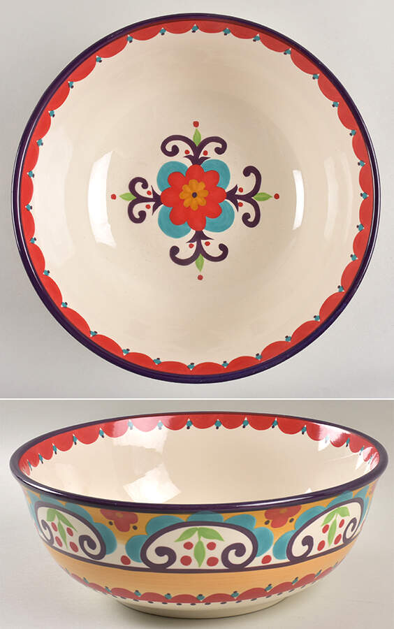Bella 10" Large Salad Serving Bowl by Home Accents-1
