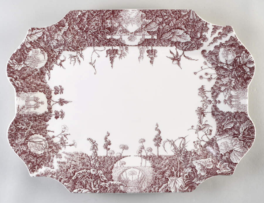 Les Maisons Enchantees 19" Rectangular Serving Platter by Hermes-1