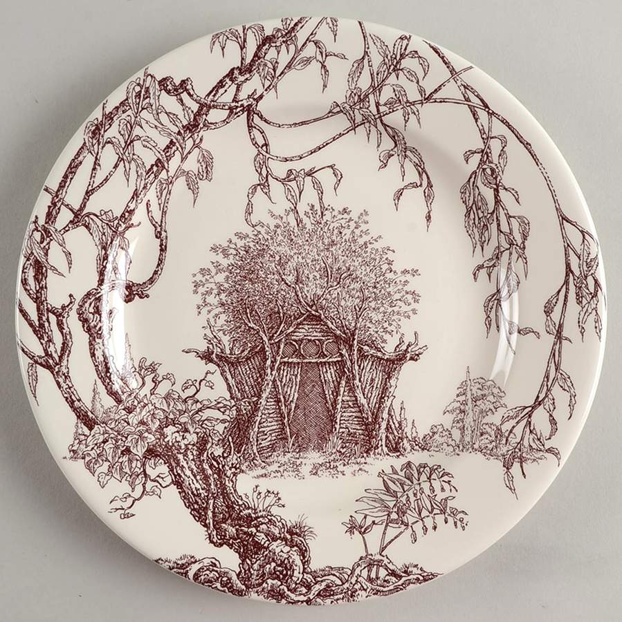 Les Maisons Enchantees Salad/Dessert Plate by Hermes-1