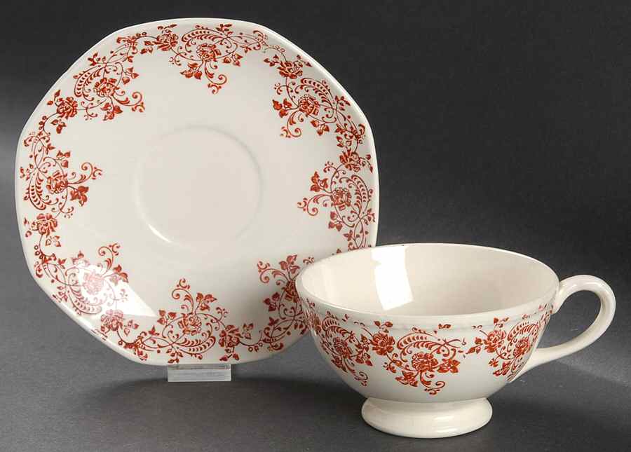 HLC2682 Footed Cup & Saucer Set by Homer Laughlin -1