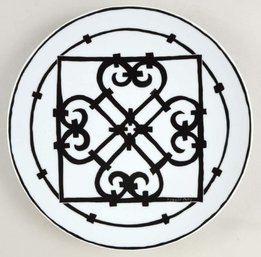 Balcon du Guadalquivir Black Dinner Plate by Hermes-1