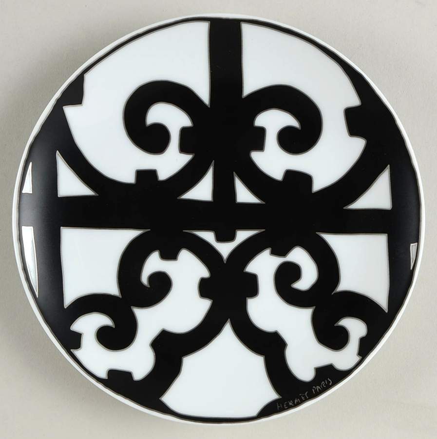 Balcon du Guadalquivir Black Bread & Butter Plate by Hermes-1