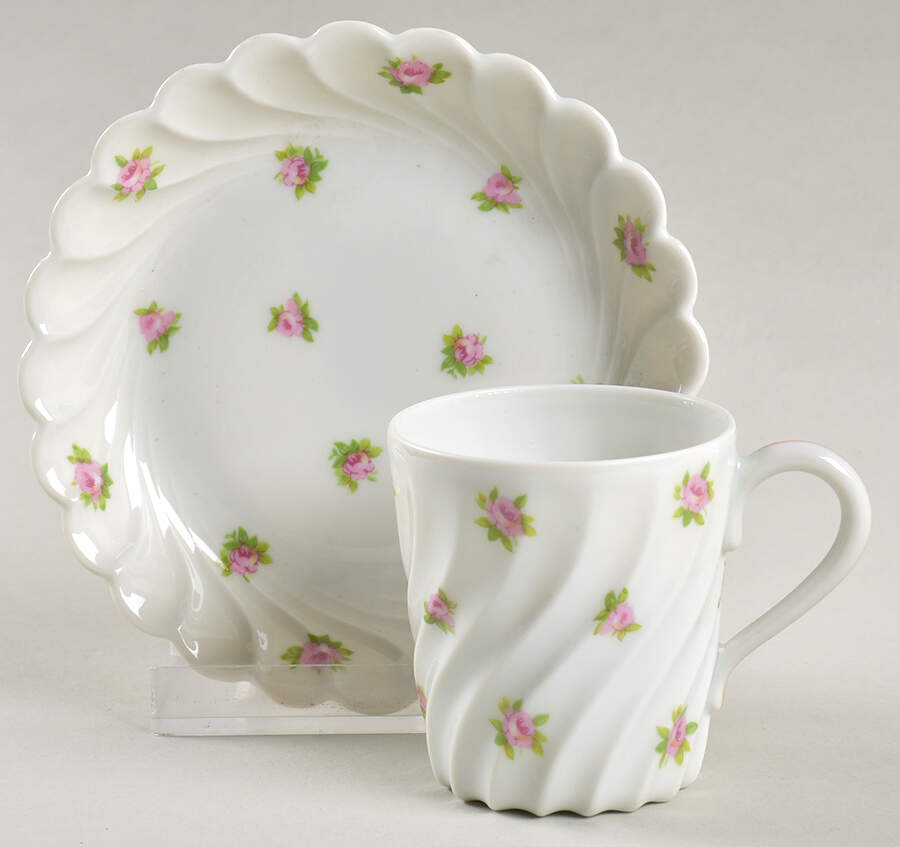 H4509 Flat Demitasse Cup & Saucer Set by Haviland-1