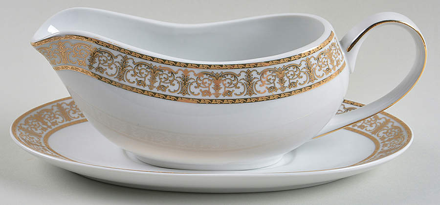 Medici Gravy Boat & Underplate by Highgate Manor-1