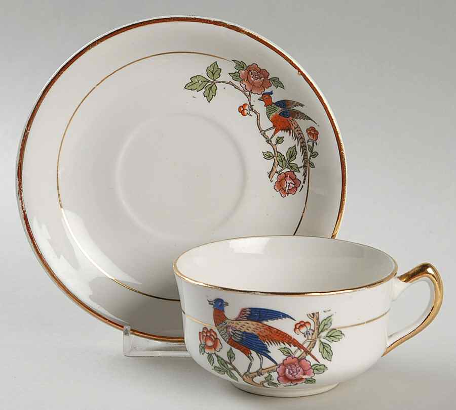 HLC2688 Flat Cup & Saucer Set by Homer Laughlin -1